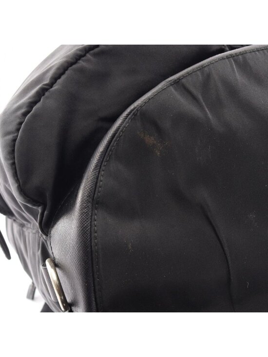 Prada Backpack Viaggio Black Nylon Saffiano Leather Triangle Logo main image 6